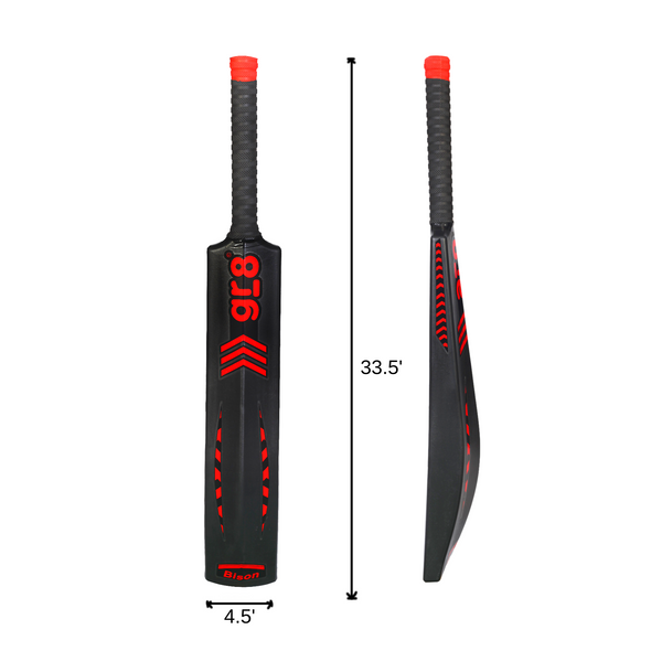 gr8 Fiber/PVC Plastic Full Size Cricket Bats Fiery Red colour for Age Group 15+